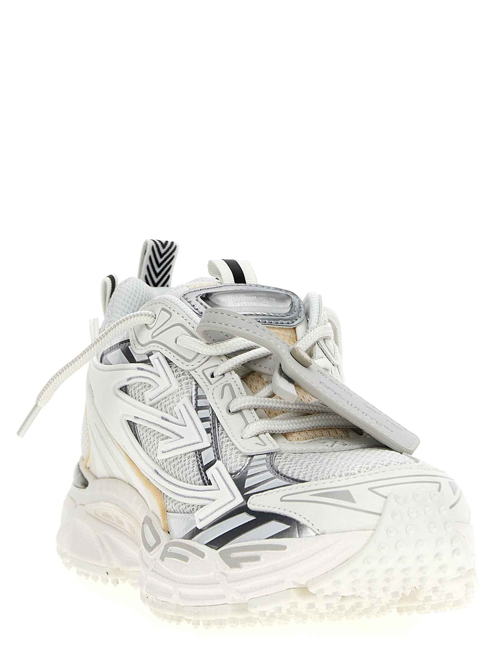 Off-White White Polyethylene Athletic Sneakers