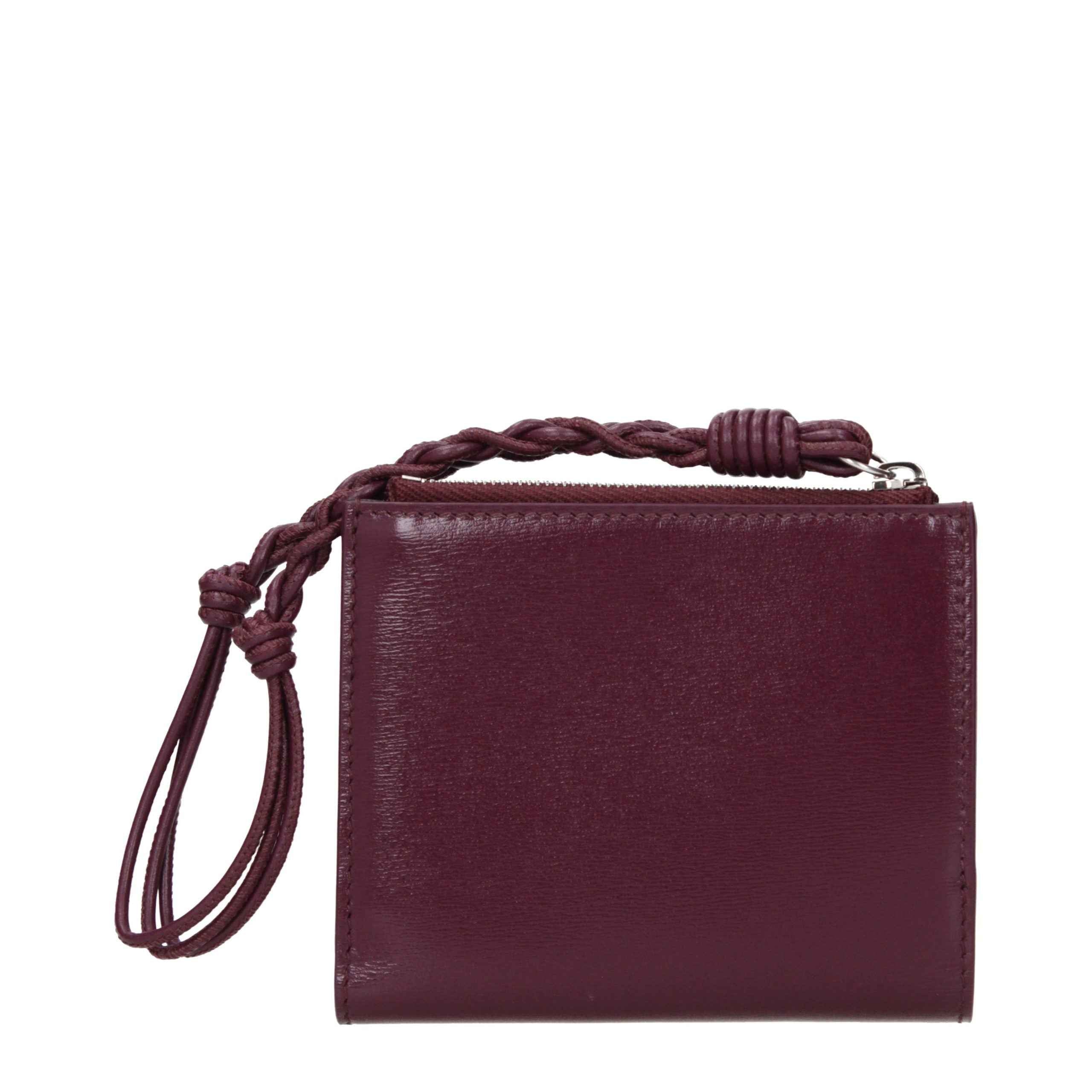Jil Sander Red Leather Wallet