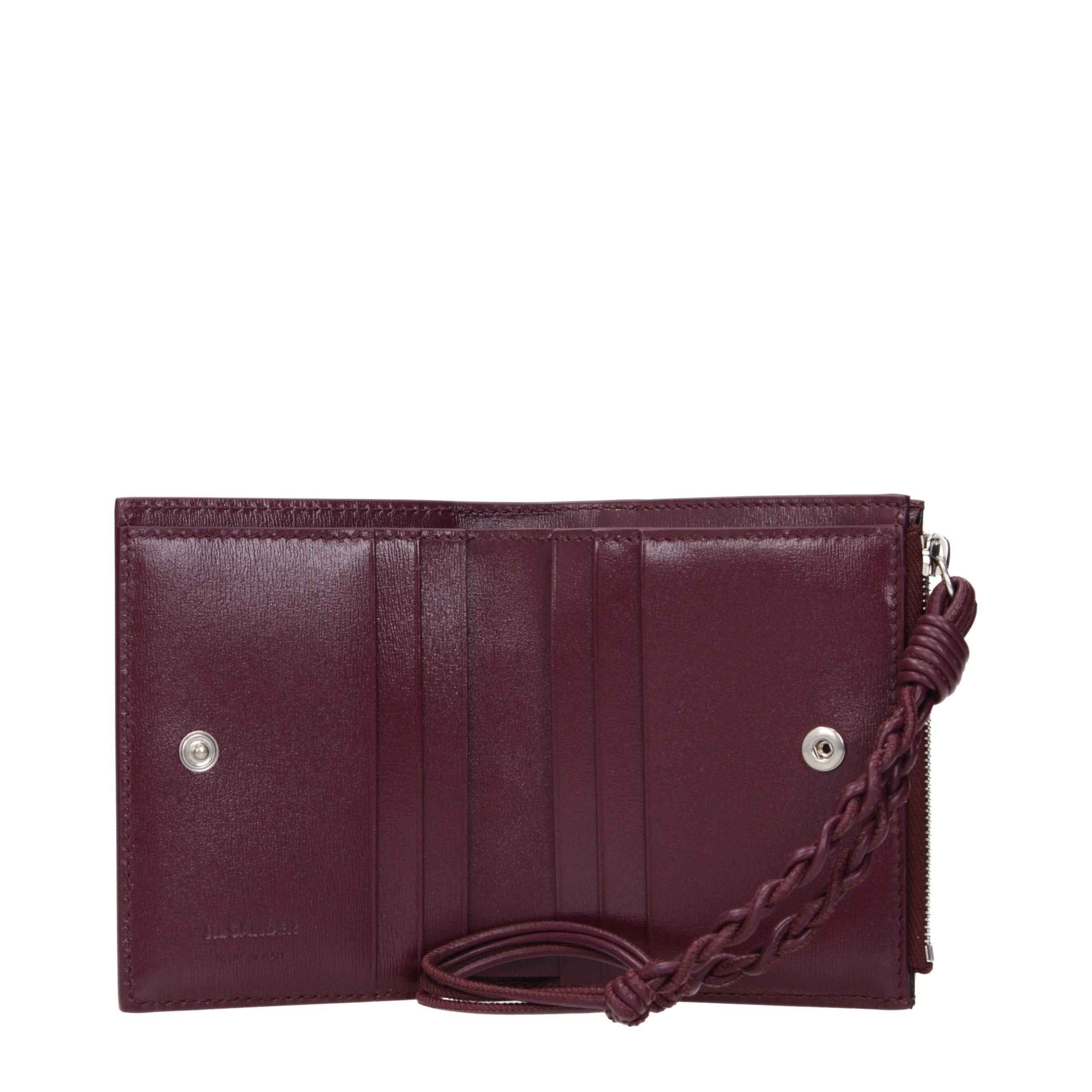 Jil Sander Red Leather Wallet