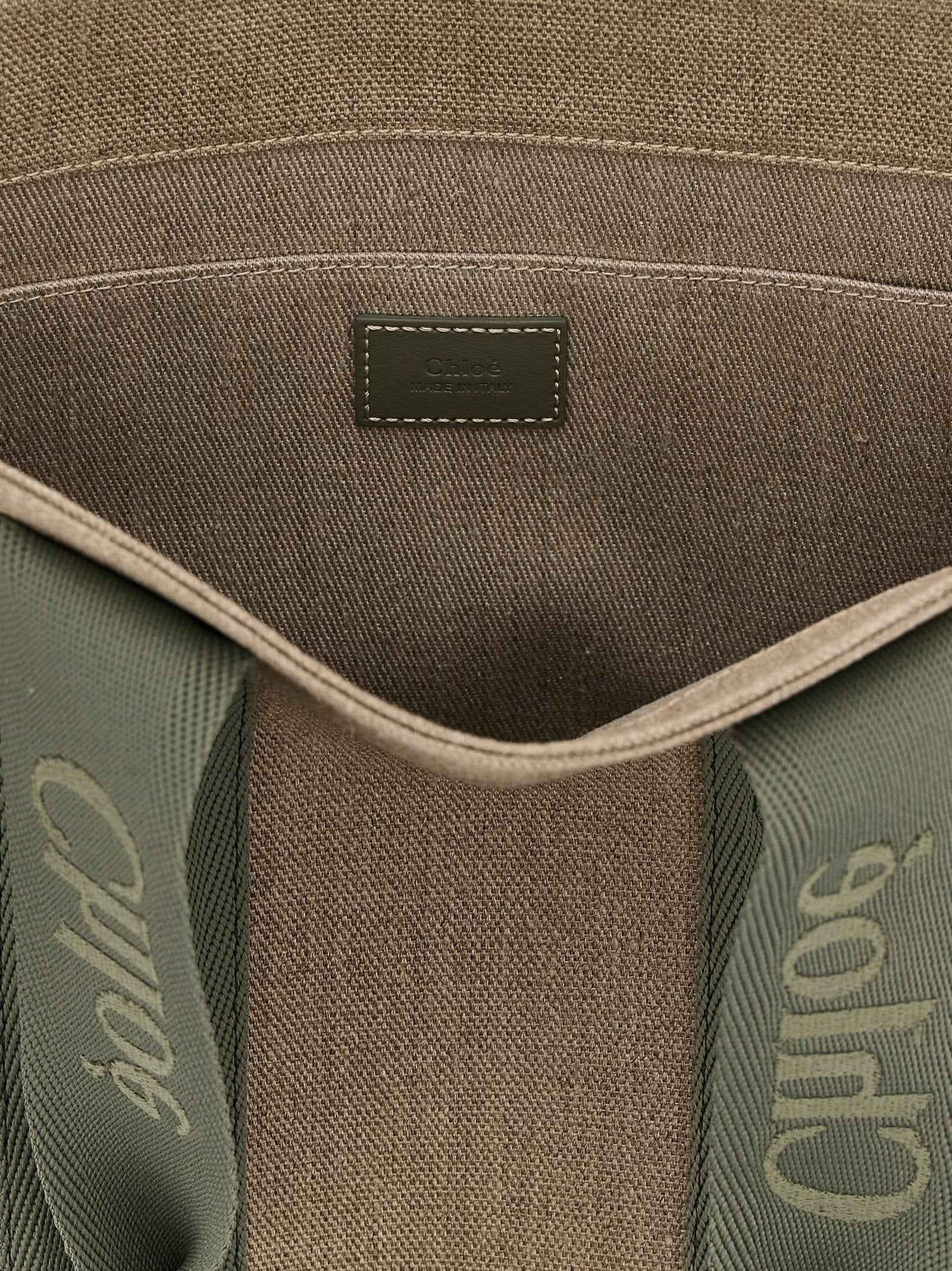 Chloé Bicolor Linen Tote Bag