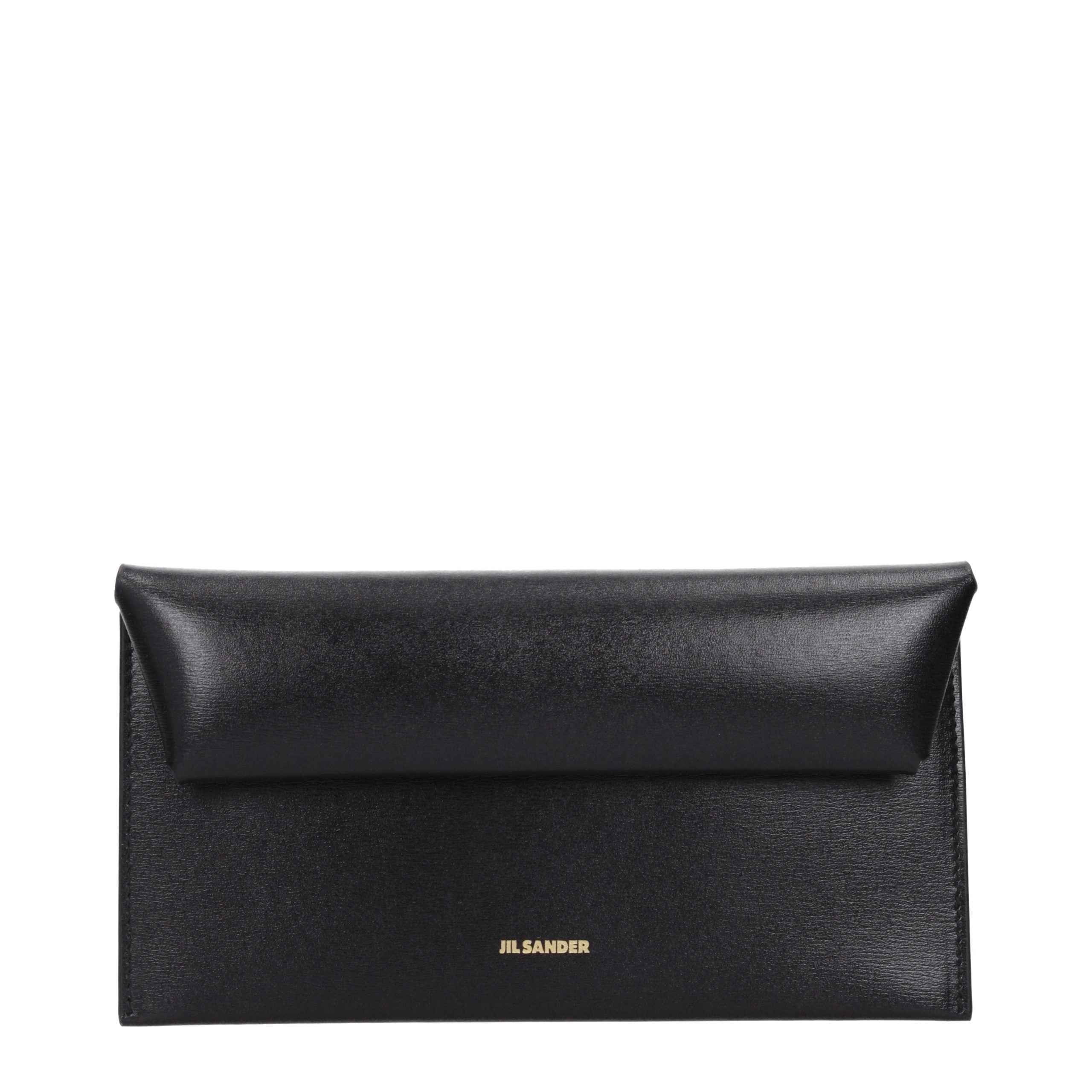 Jil Sander Black Leather Wallet