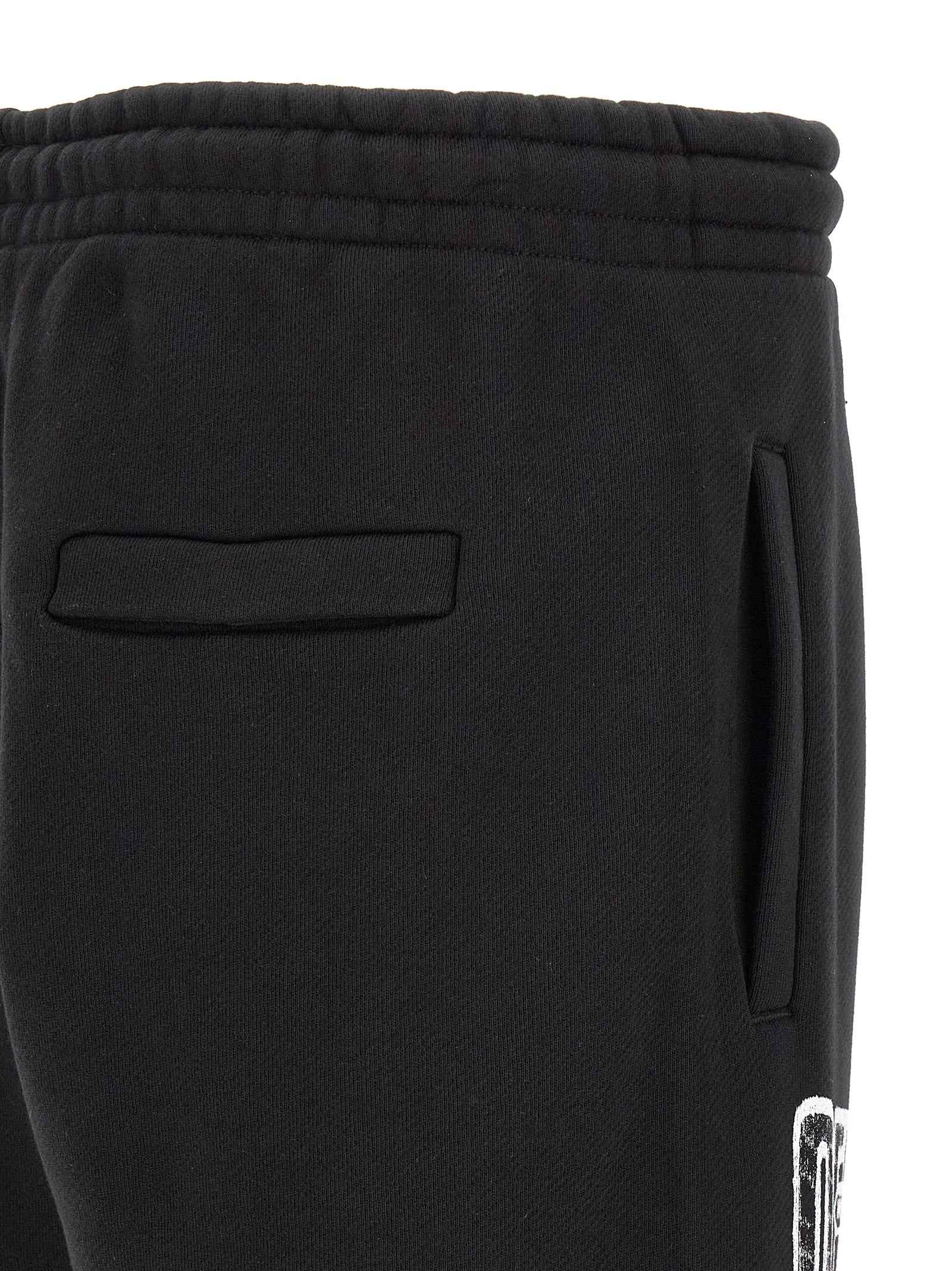 Off-White Black Cotton Joggers (Workout Pants)