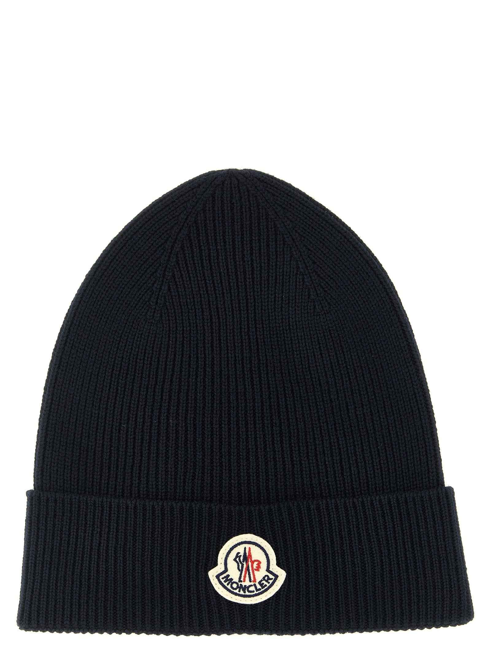 Moncler Blue Virgin Wool Beanie