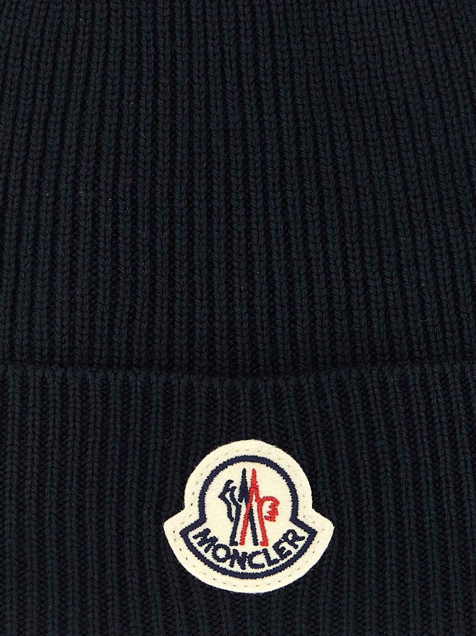 Moncler Blue Virgin Wool Beanie