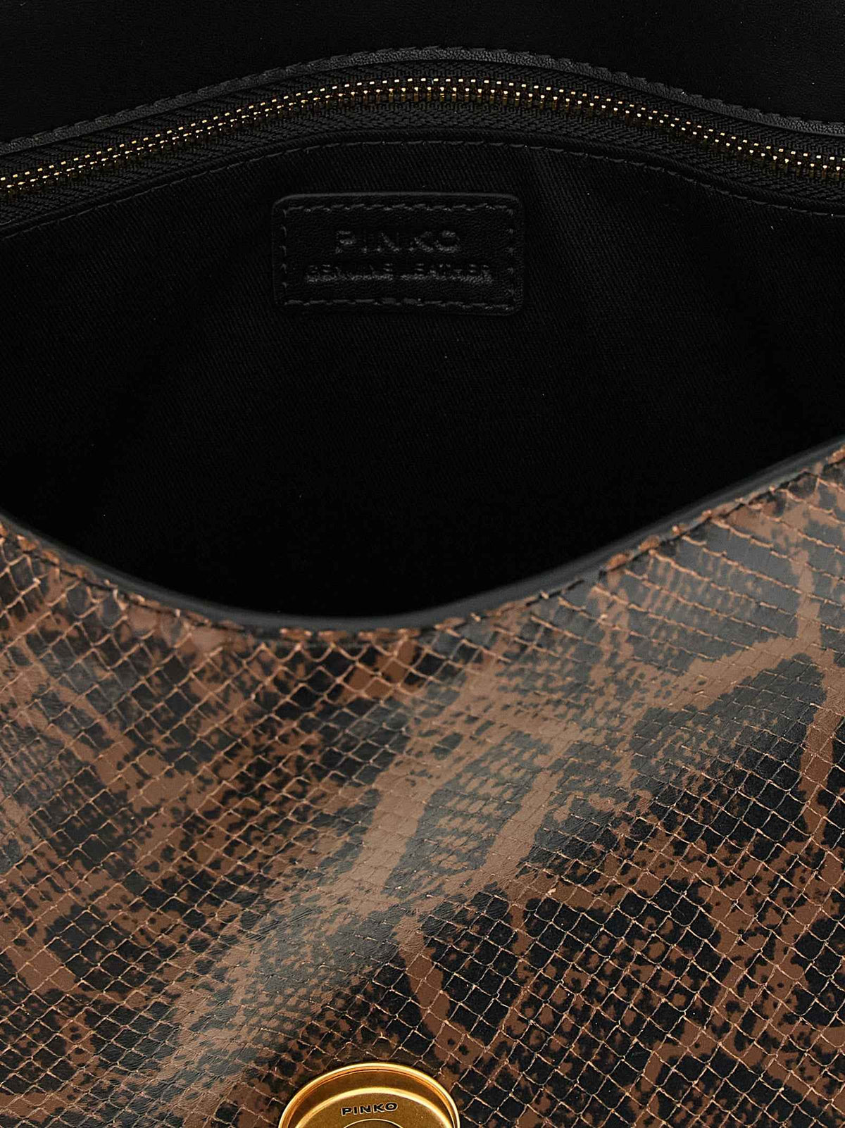 PINKO Brown Calfskin Handbag