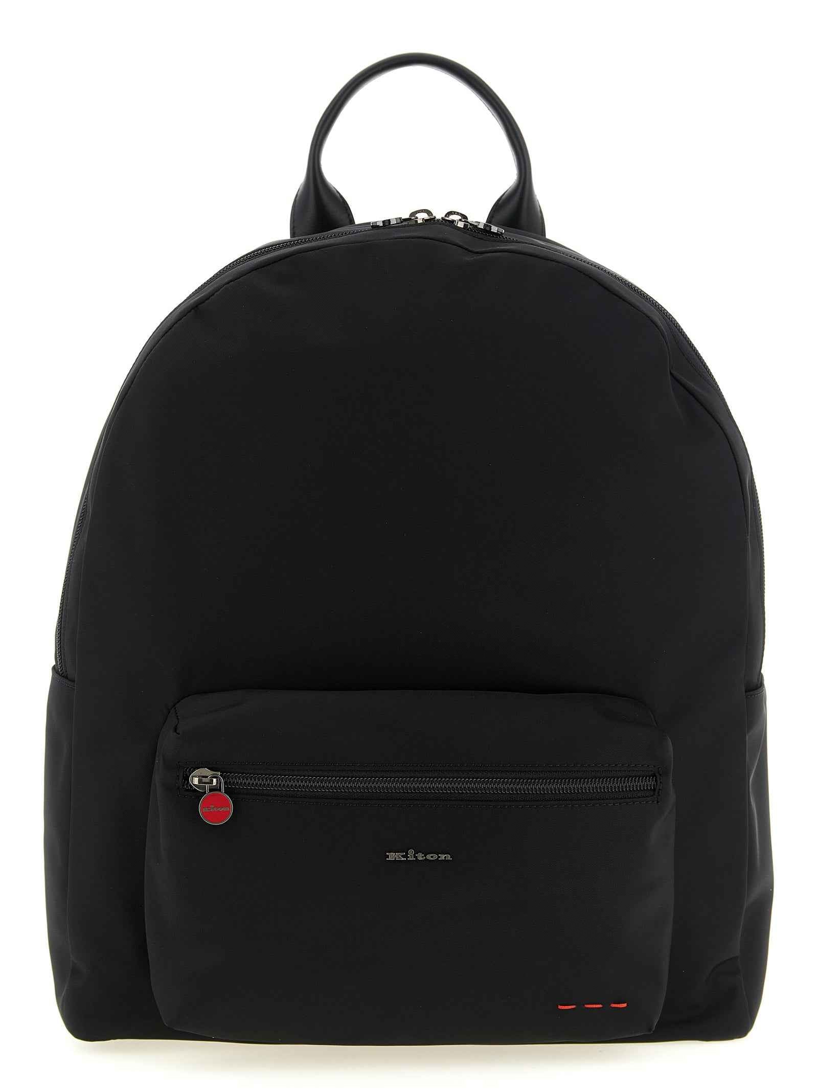 Kiton Black Polyamide Backpack