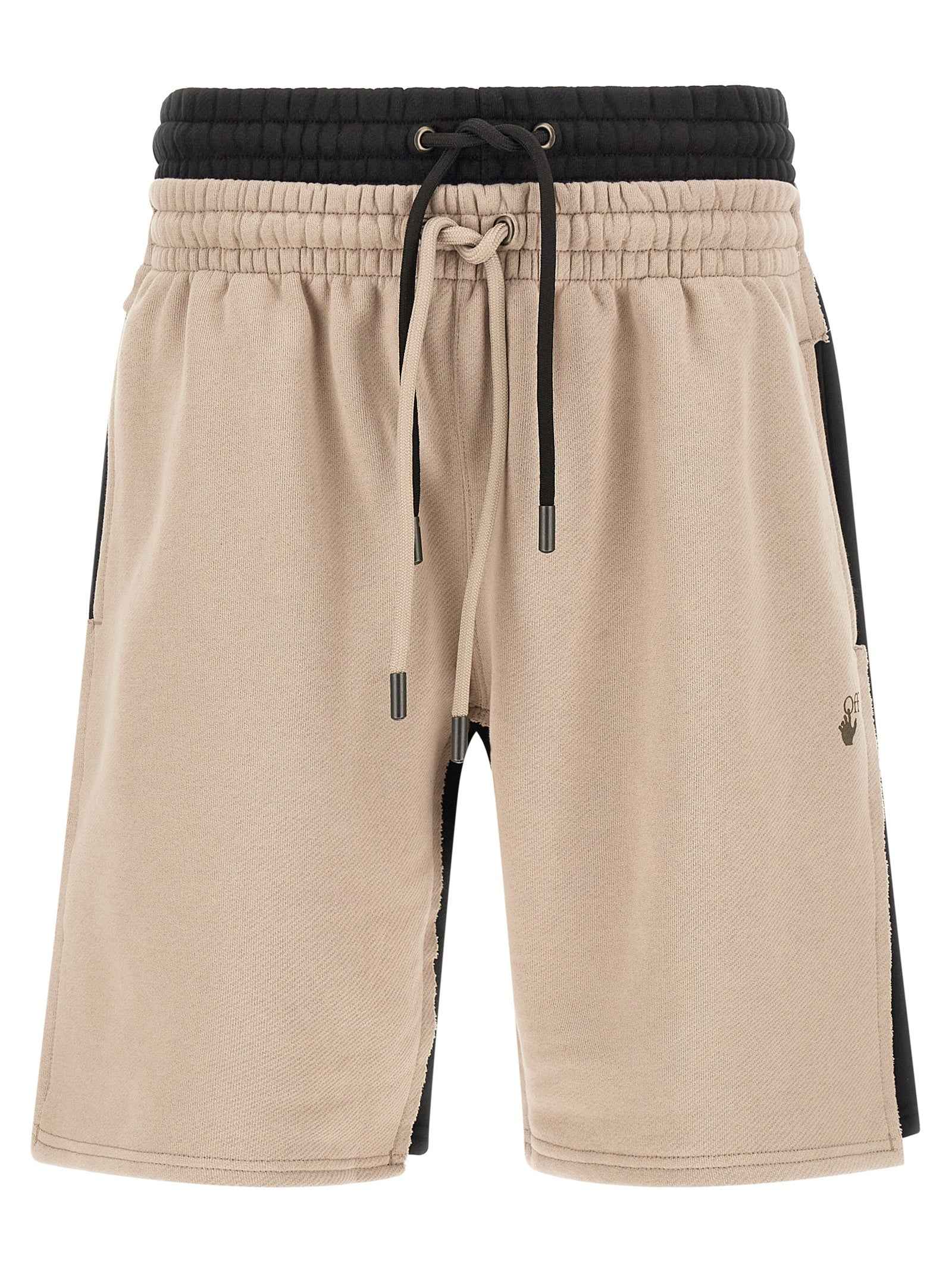 Off-White Multicolor Cotton Bermuda Shorts