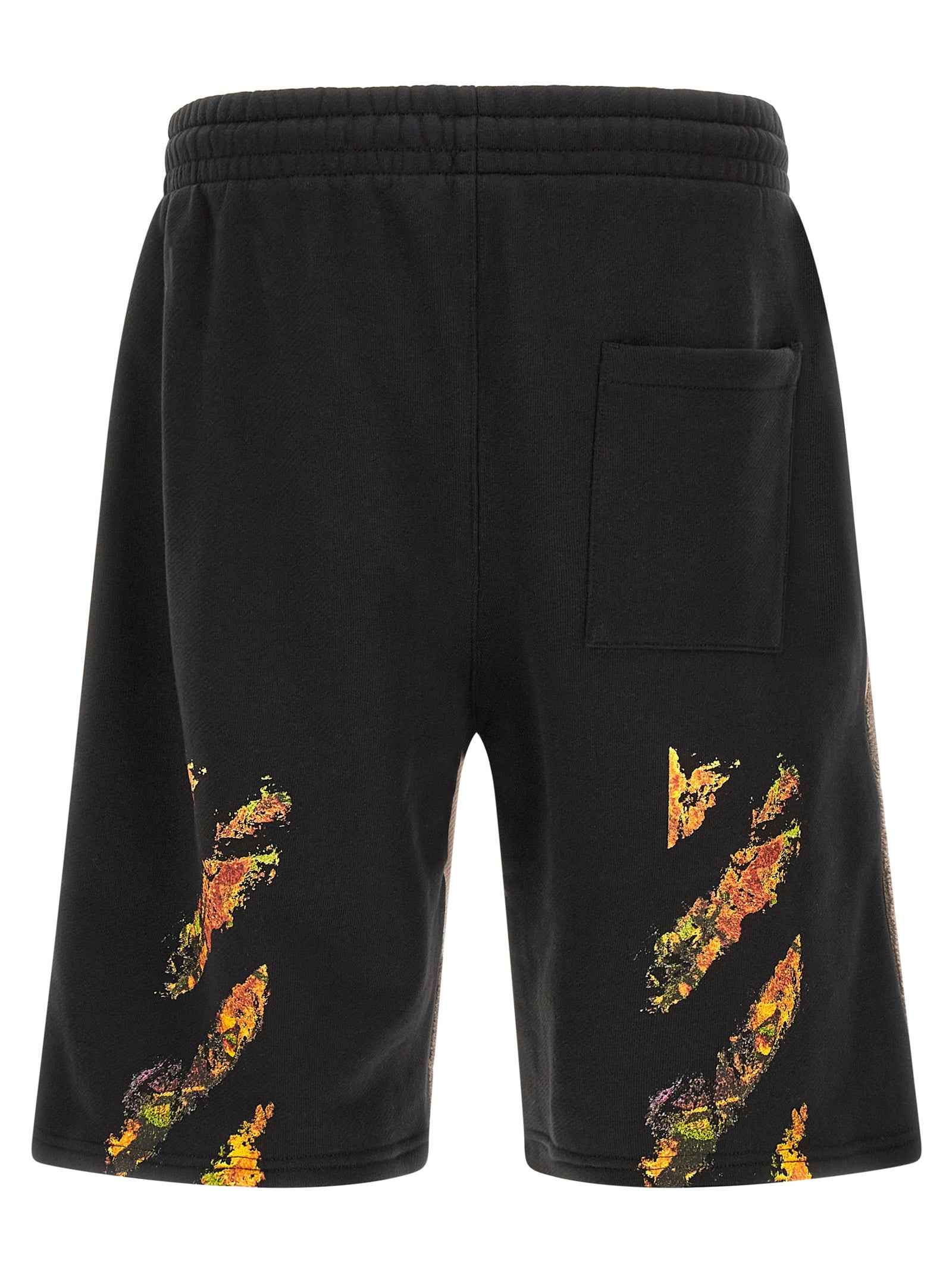 Off-White Multicolor Cotton Bermuda Shorts