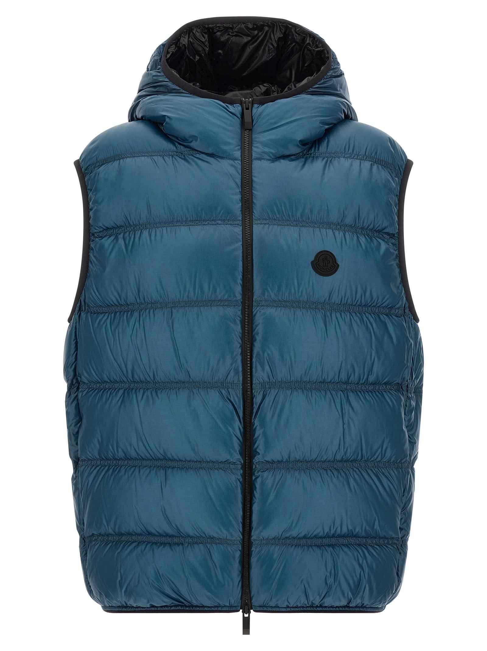 Moncler Blue Polyamide Full-Length Jacket