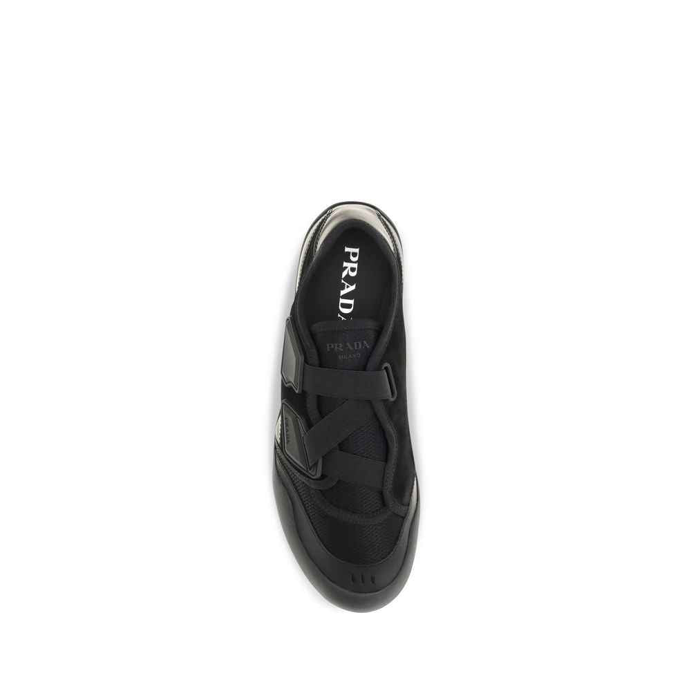 Prada Black Nylon Low Top Sneakers