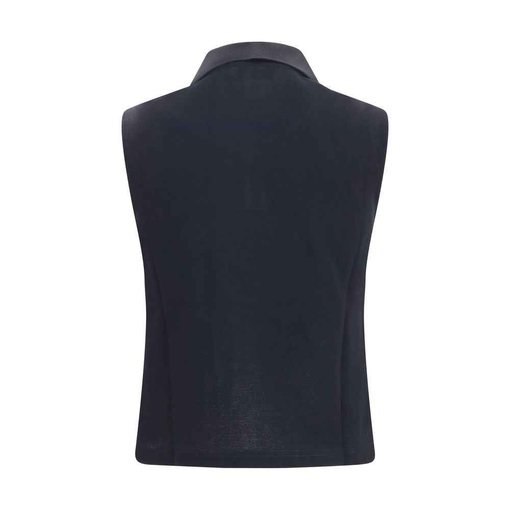 Saint Laurent Black Recycled Cotton Polo Shirt