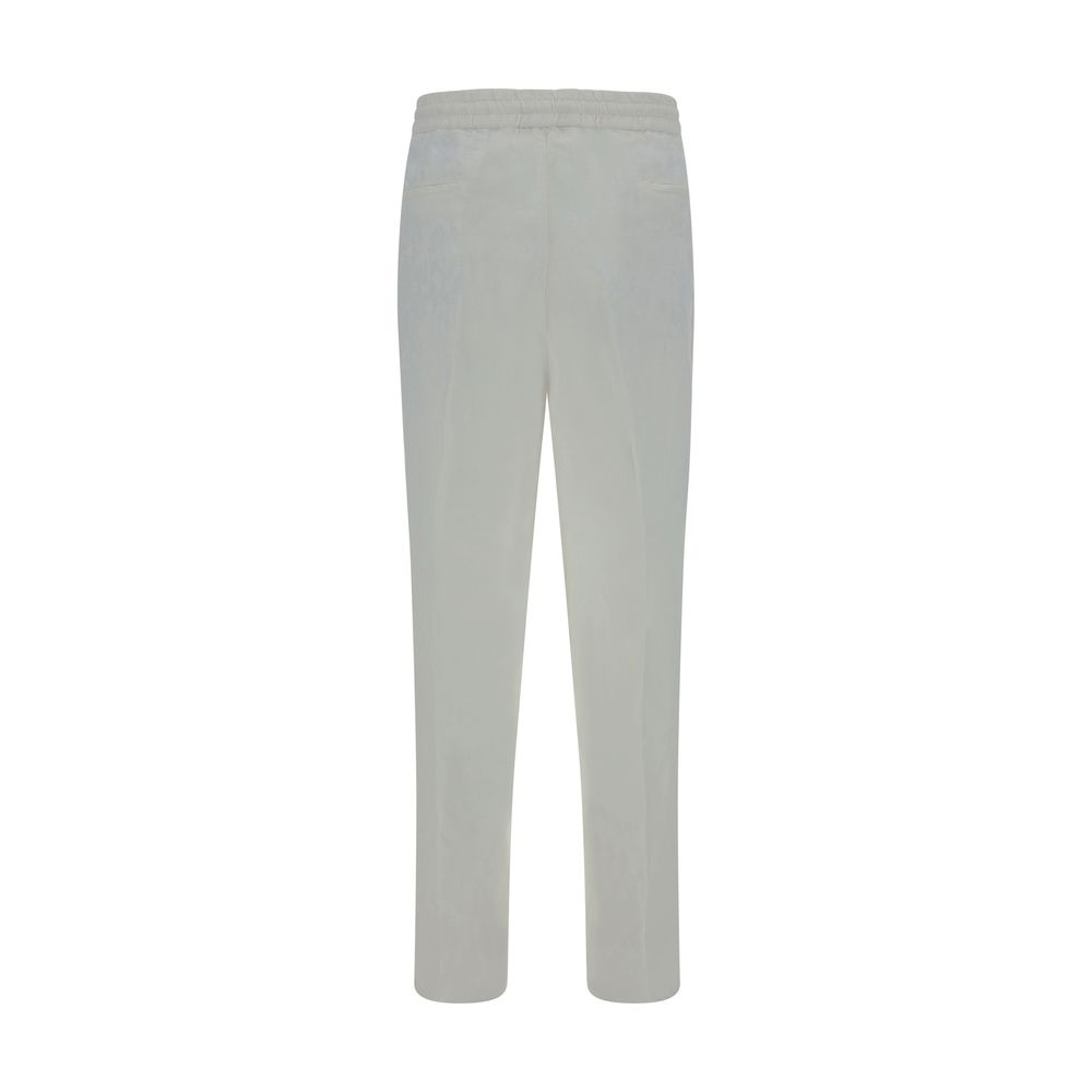 Brunello Cucinelli White Linen Casual Pants