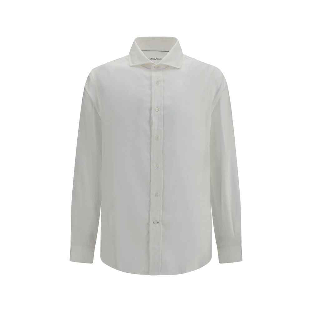 Brunello Cucinelli White Cotton Dress Shirt