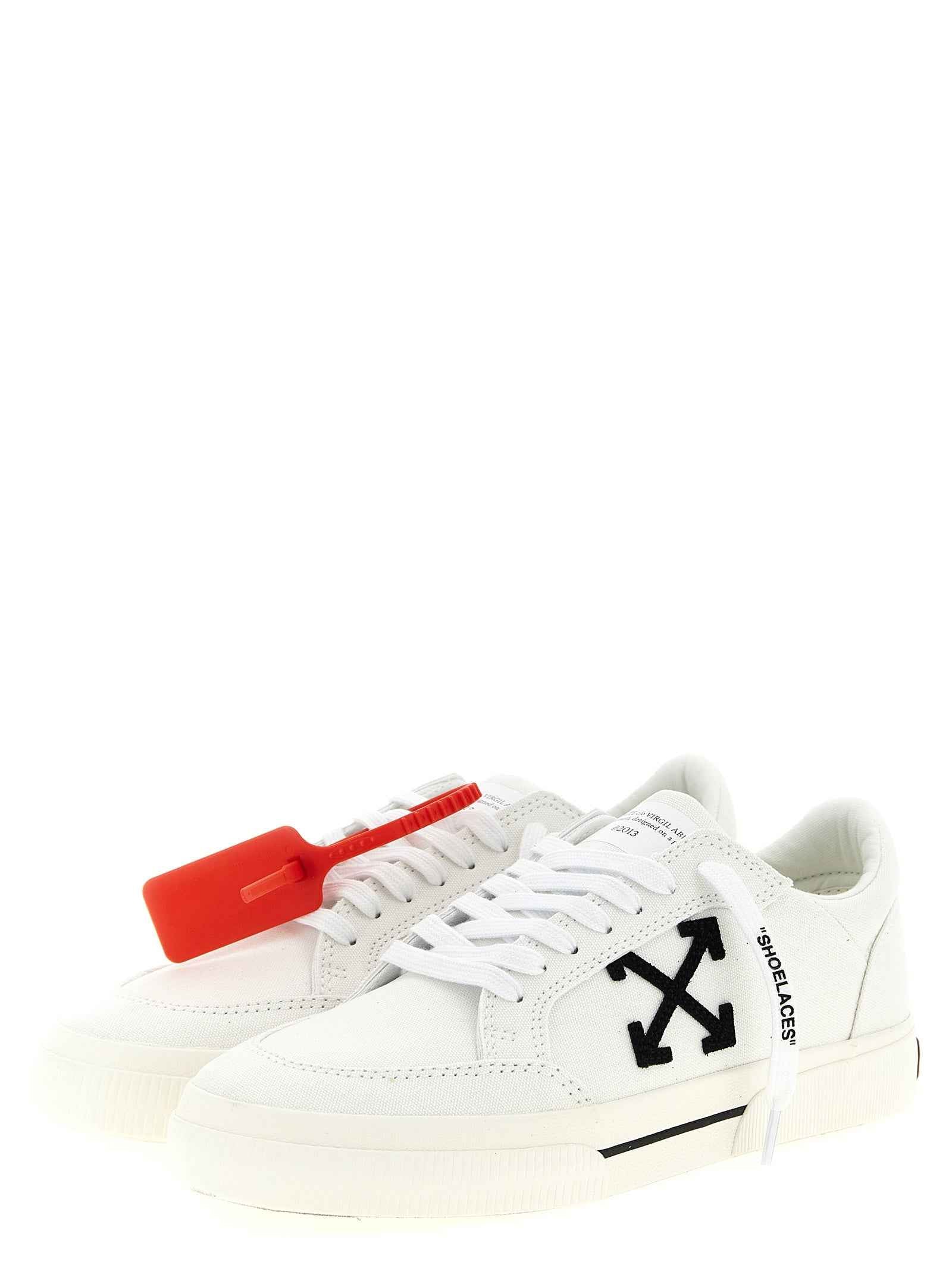 Off-White Bicolor Cotton Low Top Sneakers