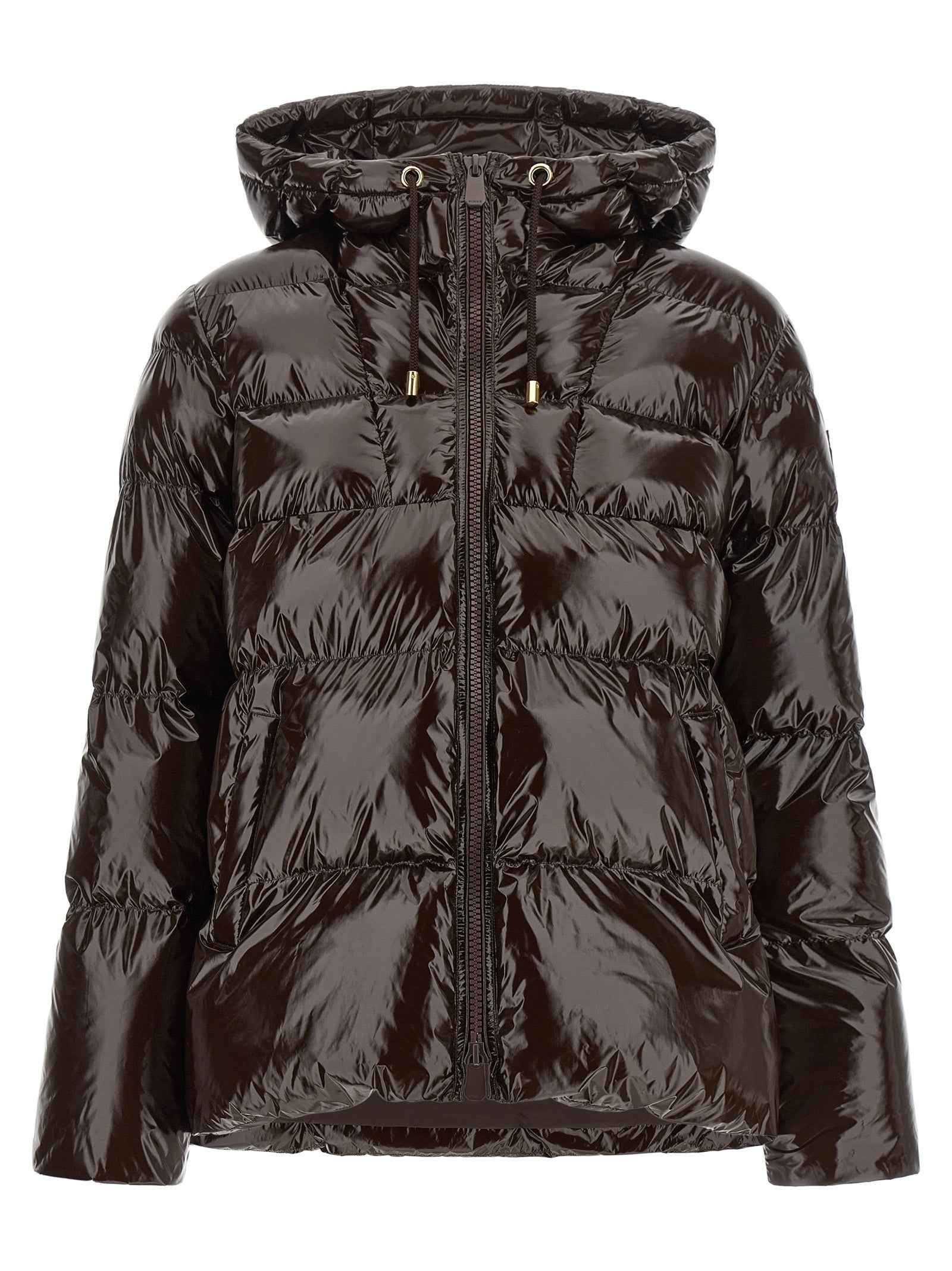 PINKO Brown Polyamide Full-Length Jacket