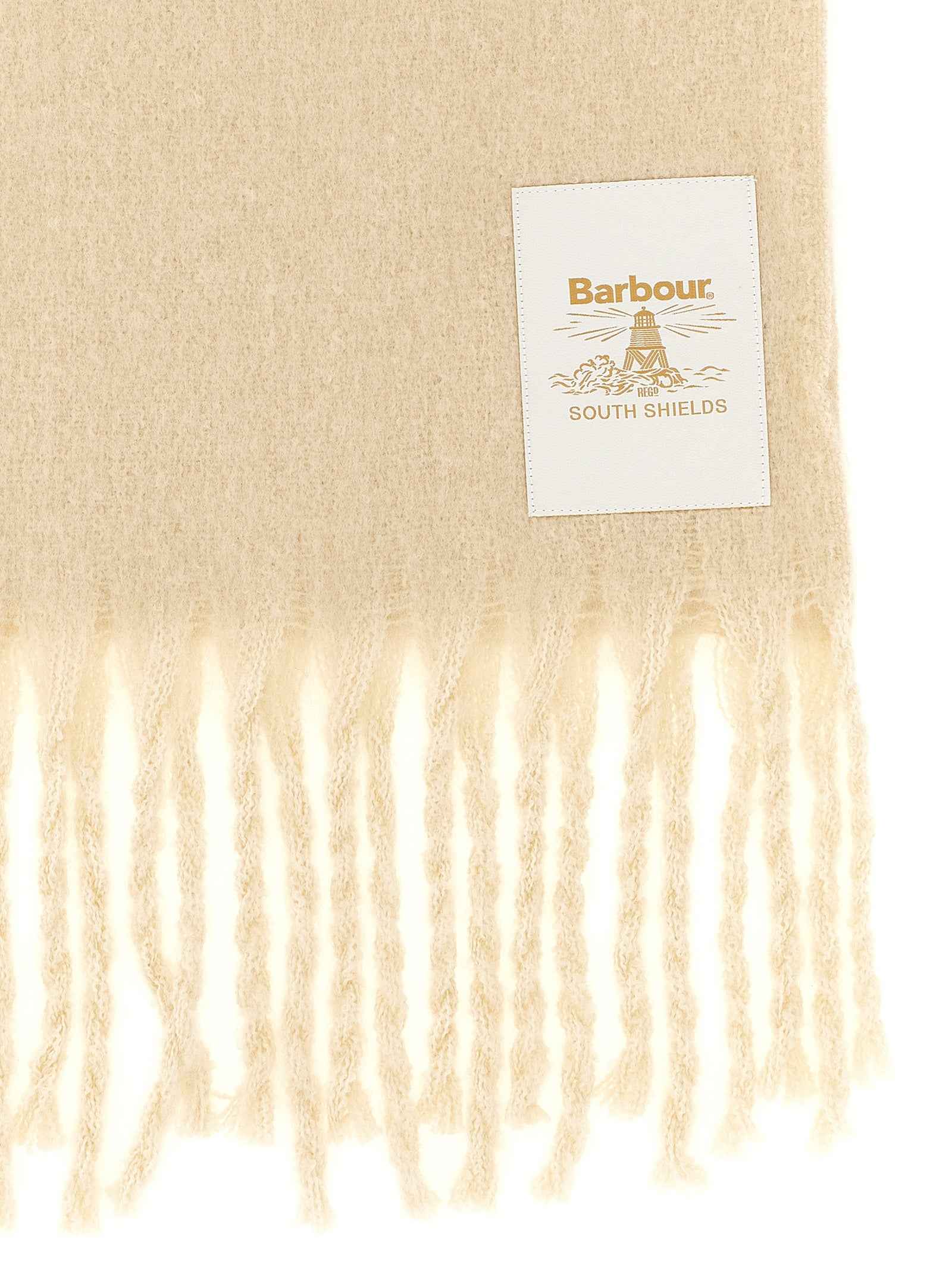Barbour White Polyester Scarf