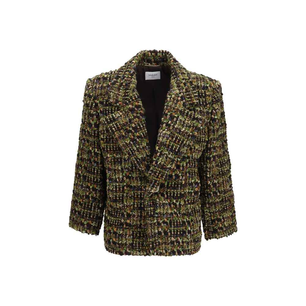 Saint Laurent Multicolor Wool Oves Aries Full-Length Jacket