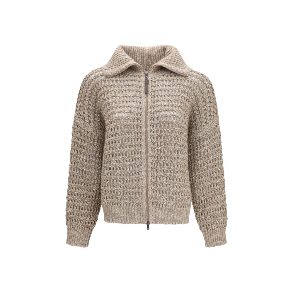 Brunello Cucinelli Gray Wool Oves Aries Cardigan