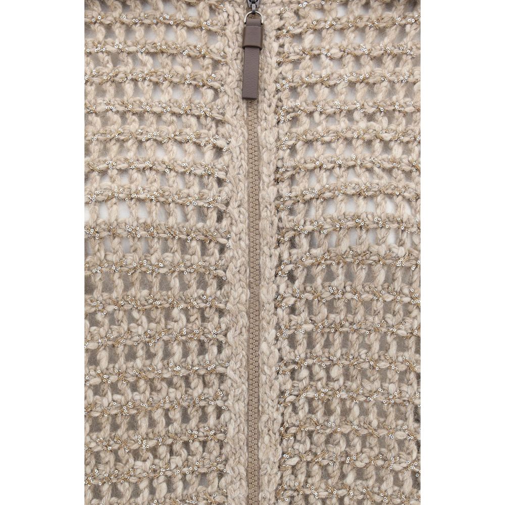 Brunello Cucinelli Gray Wool Oves Aries Cardigan