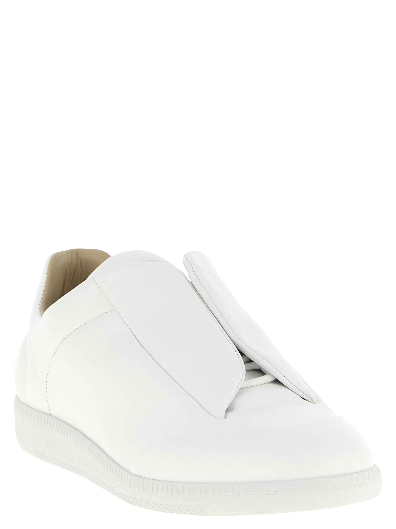 Maison Margiela White Calfskin Low Top Sneakers