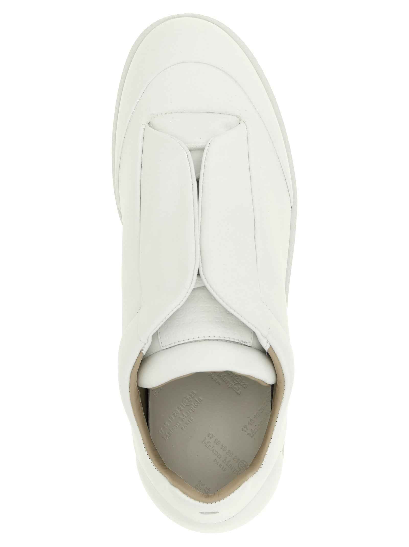 Maison Margiela White Calfskin Low Top Sneakers