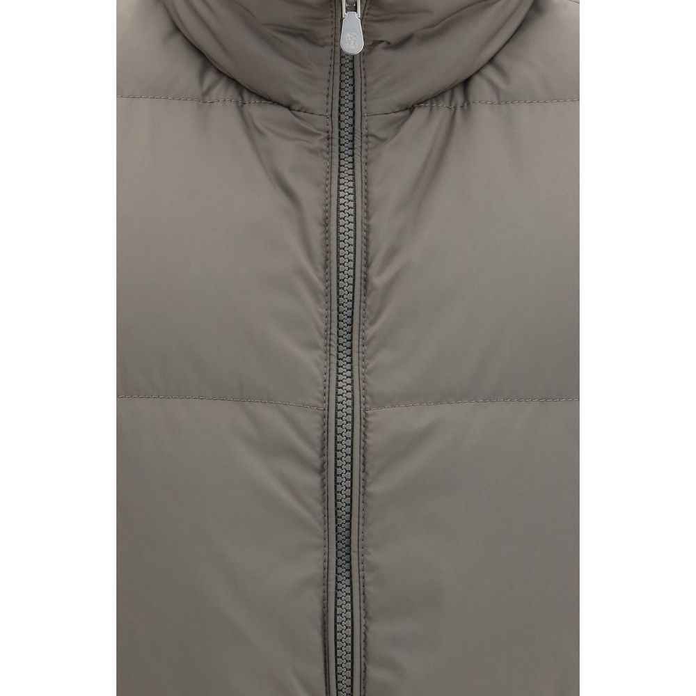 Brunello Cucinelli Gray Polyester Sleeveless Jacket