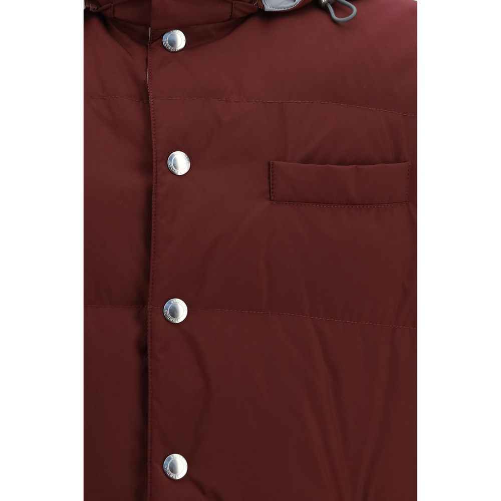 Brunello Cucinelli Bordeaux Polyester Sleeveless Jacket