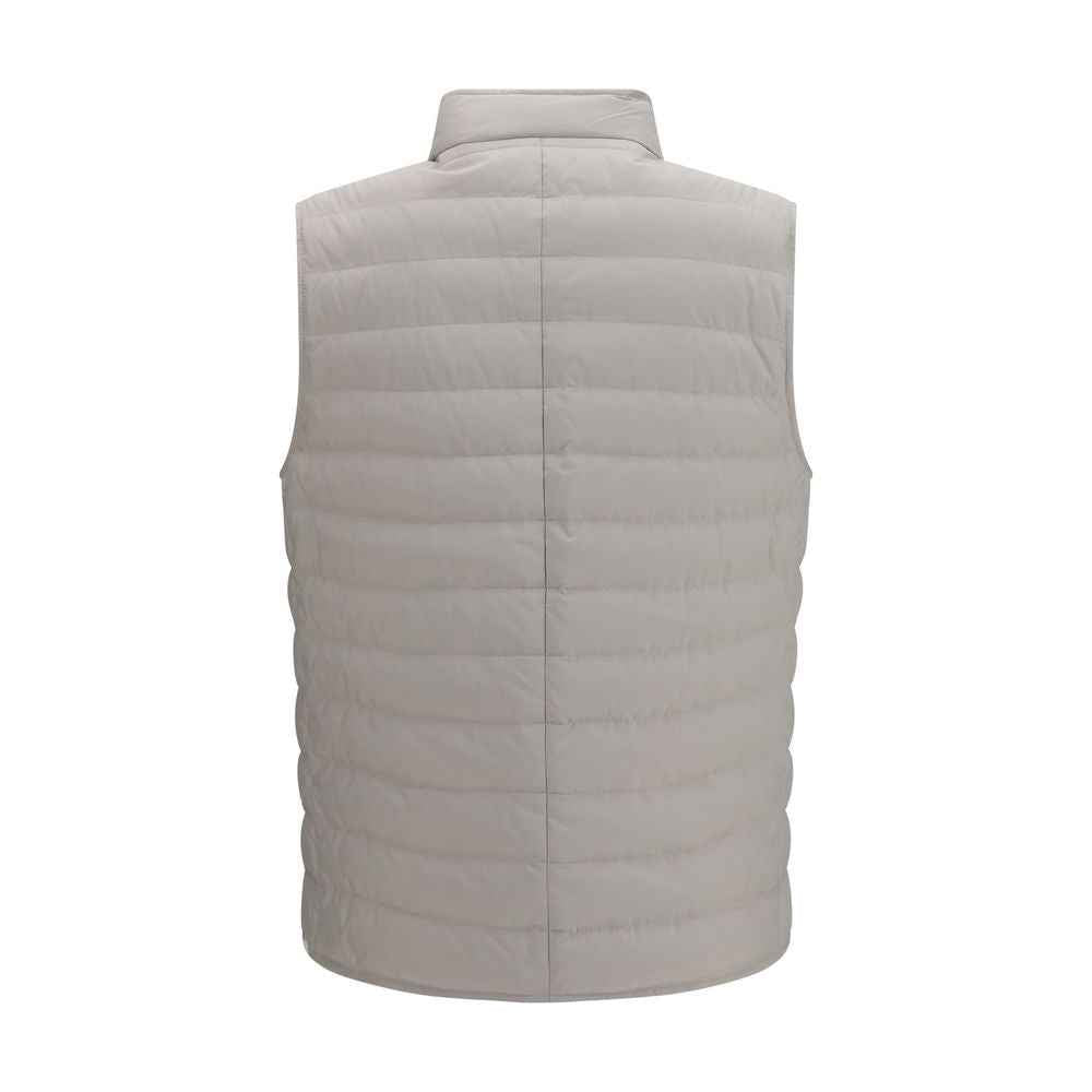 Brunello Cucinelli White Polyester Sleeveless Jacket