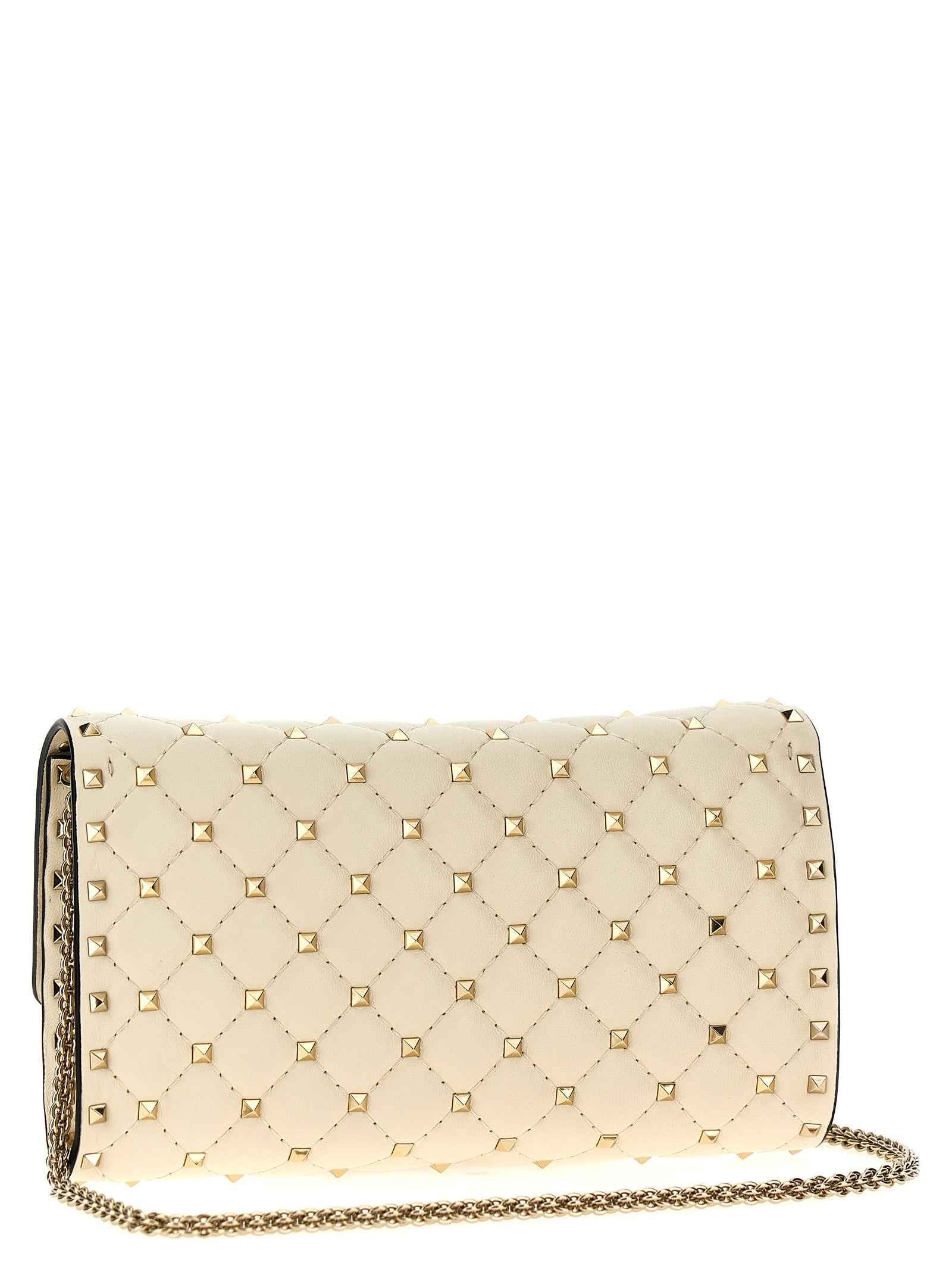 Valentino Garavani White Lamb Leather Shoulder Bag