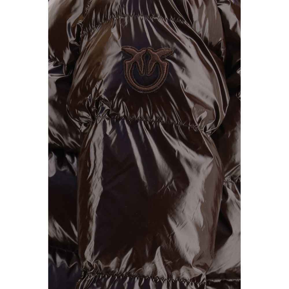 PINKO Brown Polyamide Full-Length Jacket