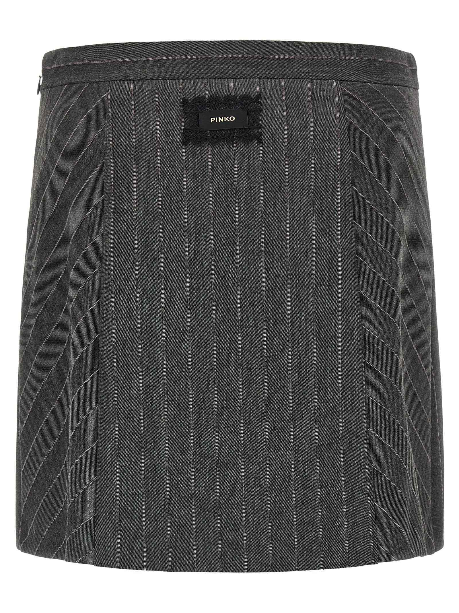 PINKO Gray Polyester Long Skirt