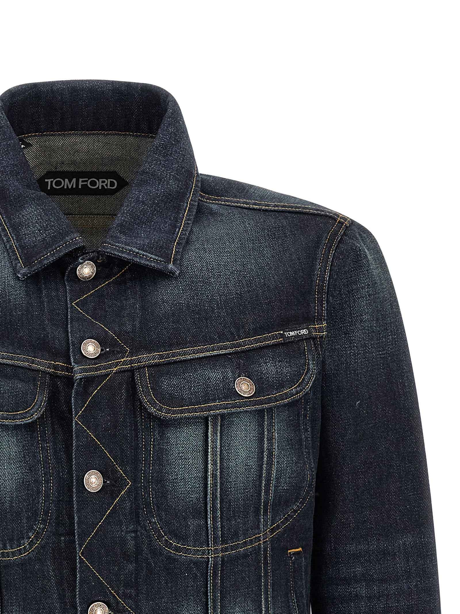 Tom Ford Blue Cotton Denim Jacket