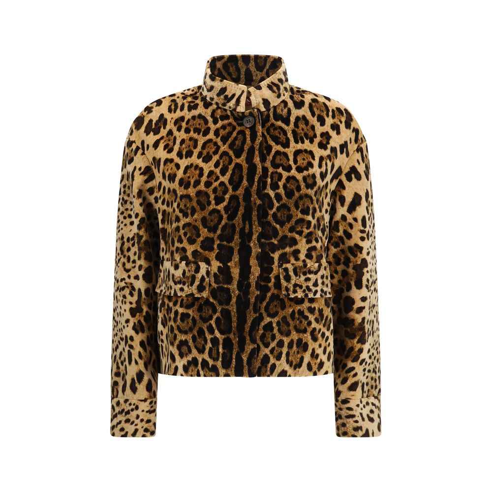 Max Mara Brown Cotton Full-Length Jacket