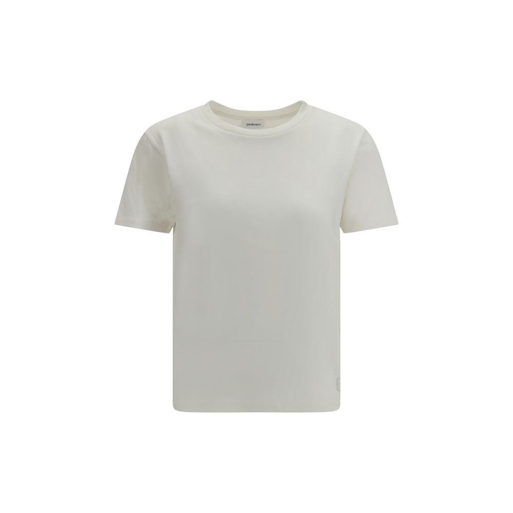 Saint Laurent White Cotton T-Shirt