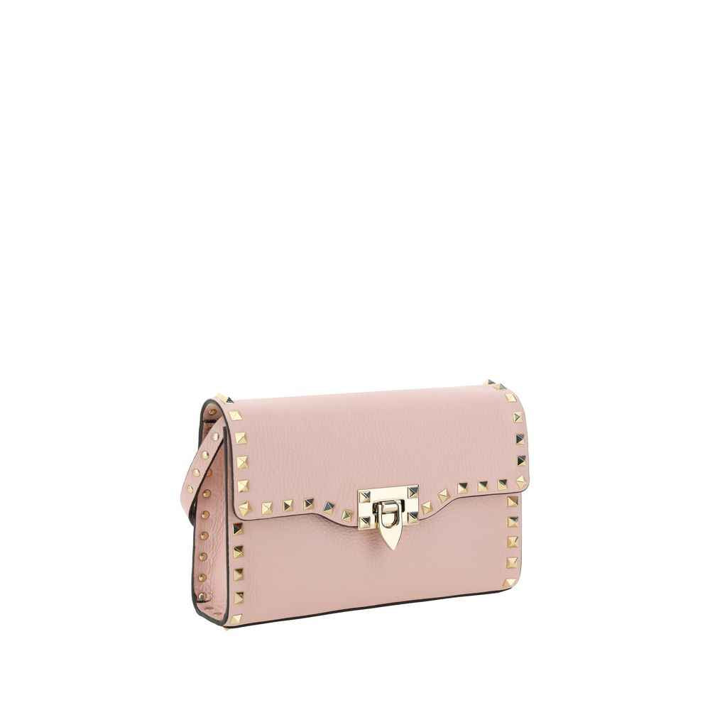 Valentino Garavani Pink Calf Leather Bos Taurus Shoulder Bag
