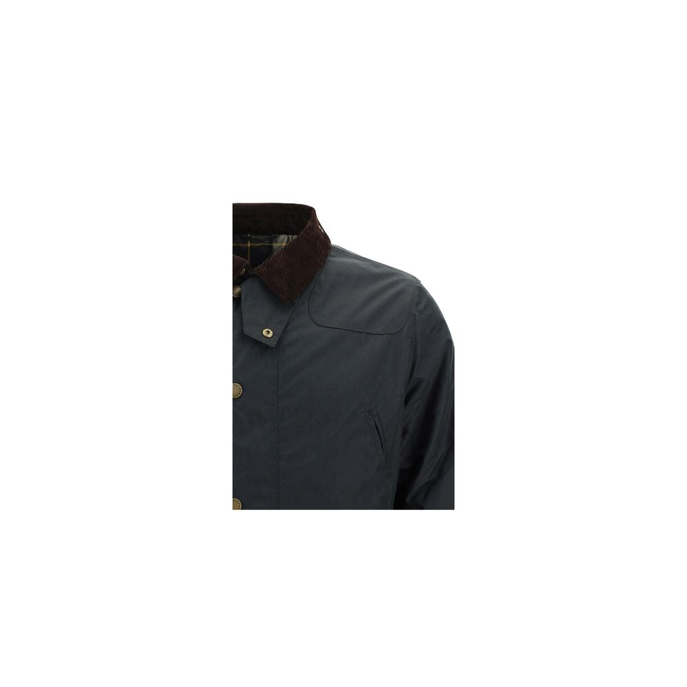 Barbour Black Cotton Full-Length Jacket
