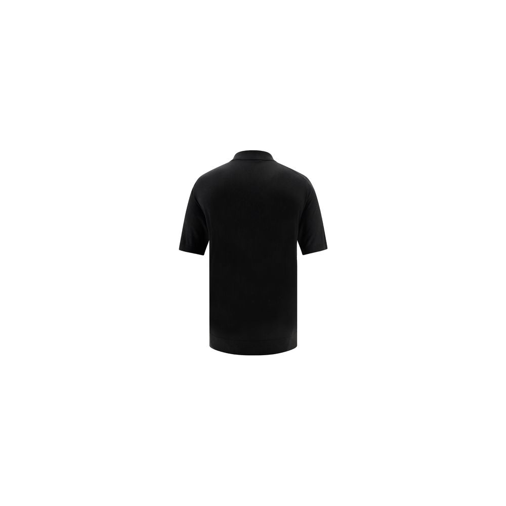 Prada Black Wool Oves Aries Polo Shirt