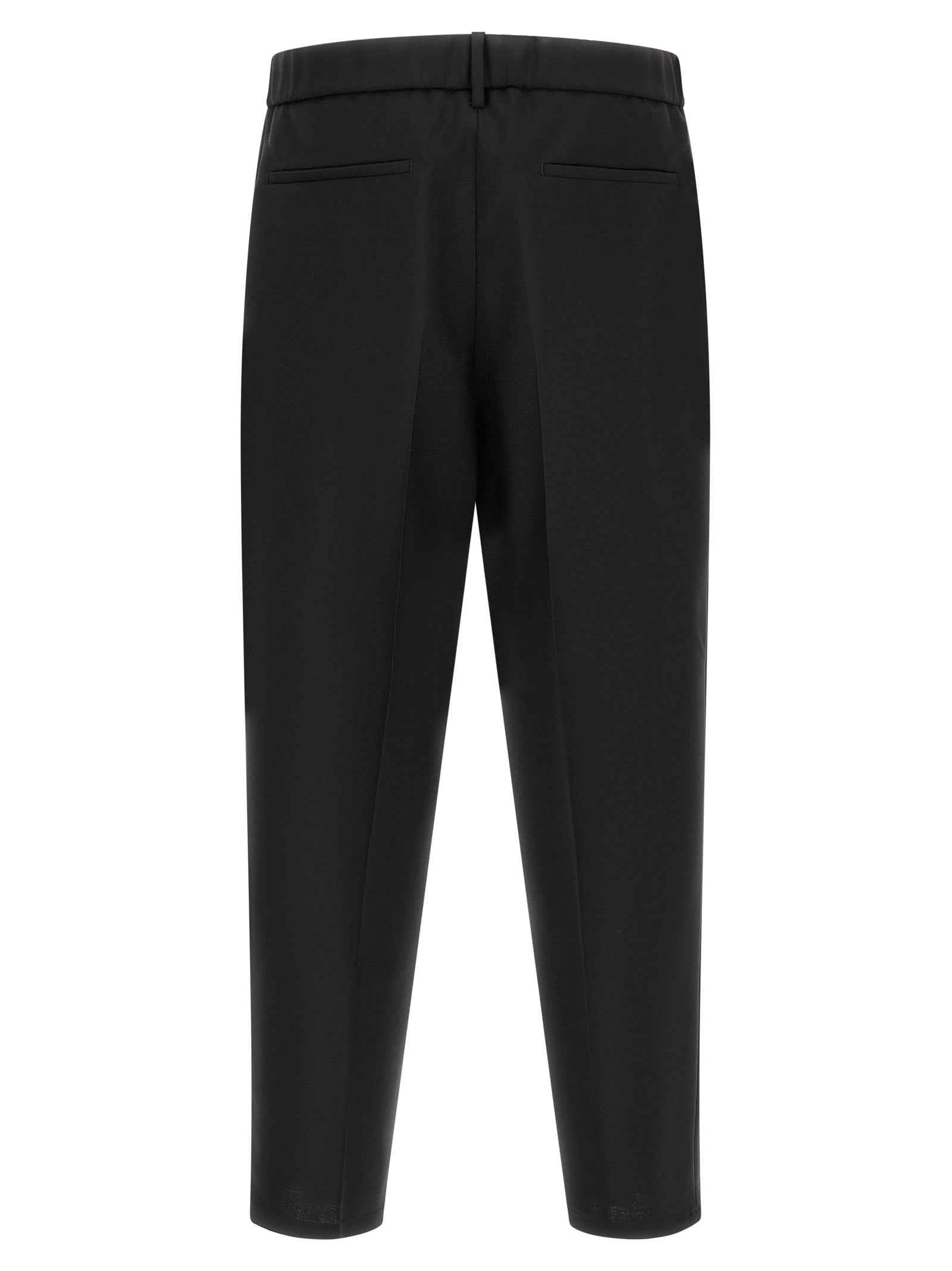 Jil Sander Black Virgin Wool Cropped Pants