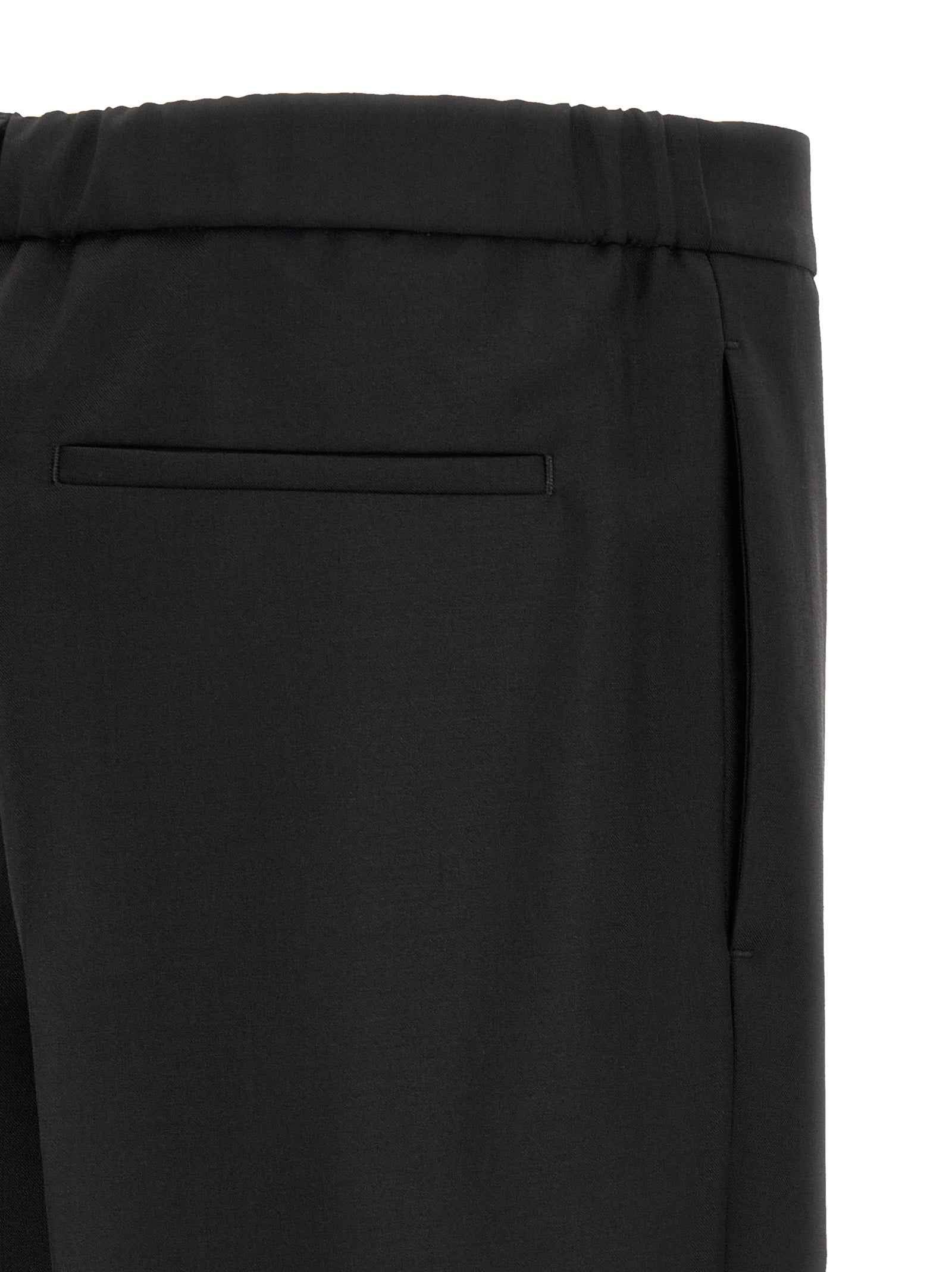 Jil Sander Black Virgin Wool Cropped Pants