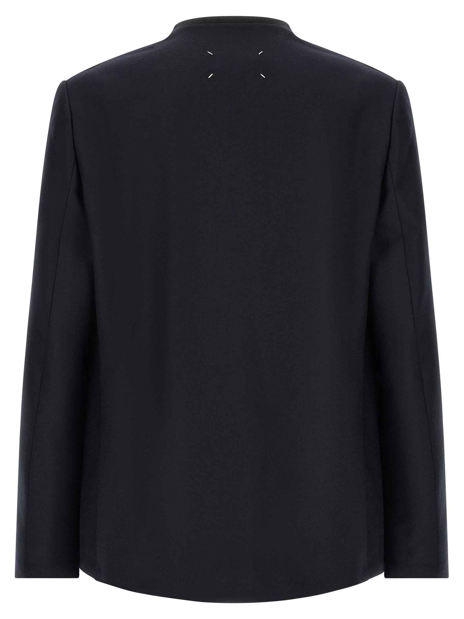 Maison Margiela Blue Virgin Wool Blazer