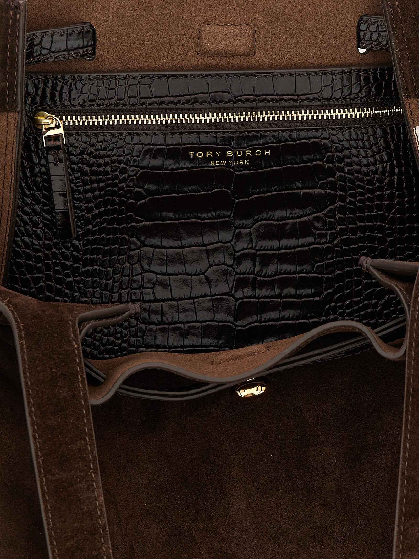 Tory Burch Brown Bovine Leather Tote Bag