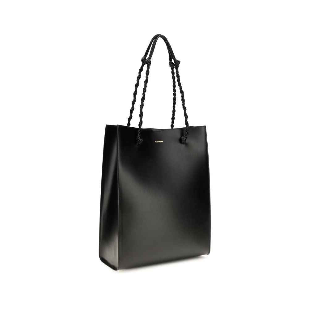 Jil Sander Black Calf Leather Bos Taurus Shoulder Bag
