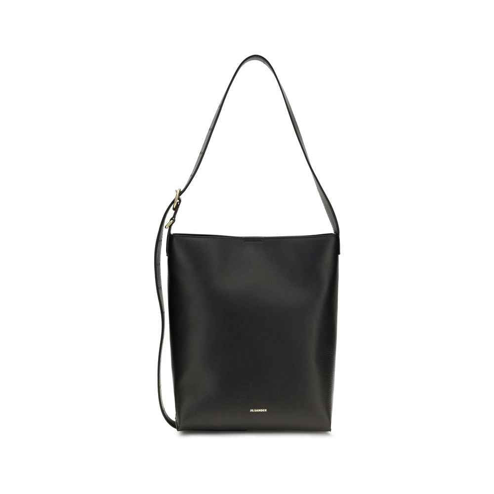 Jil Sander Black Calf Leather Bos Taurus Handbag