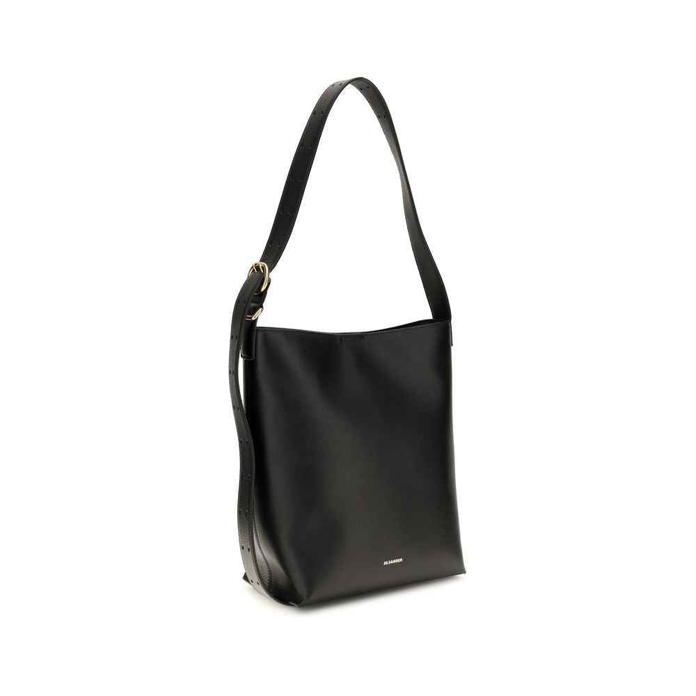 Jil Sander Black Calf Leather Bos Taurus Handbag