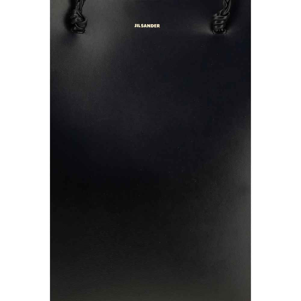 Jil Sander Black Calf Leather Bos Taurus Shoulder Bag