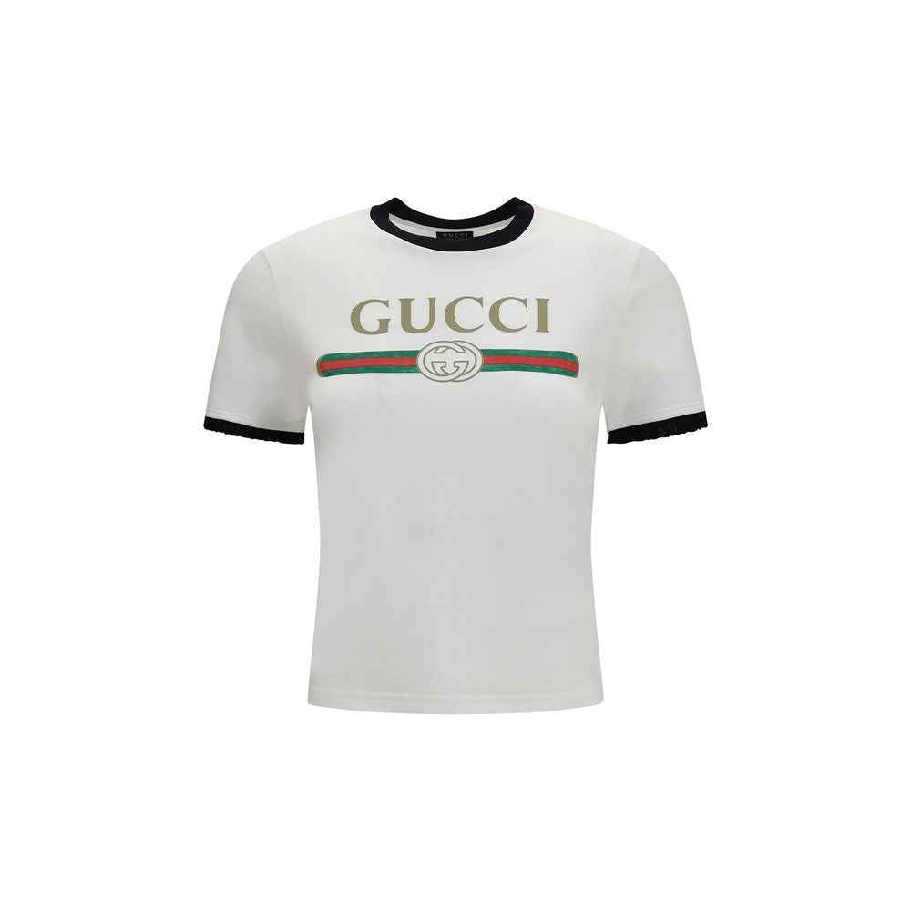 Gucci White Cotton T-Shirt