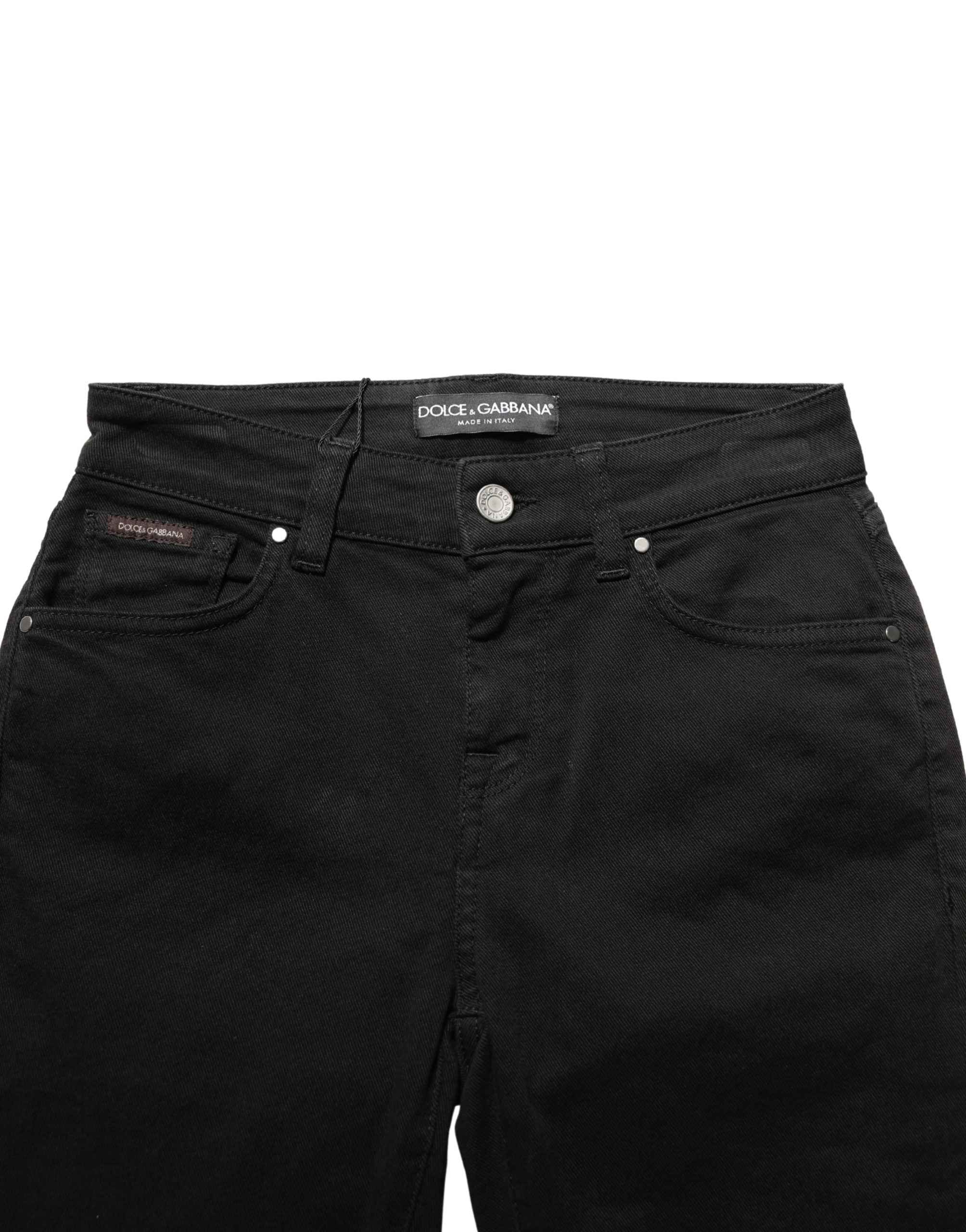 Dolce & Gabbana Black Cotton Stretch Skinny Denim Jeans