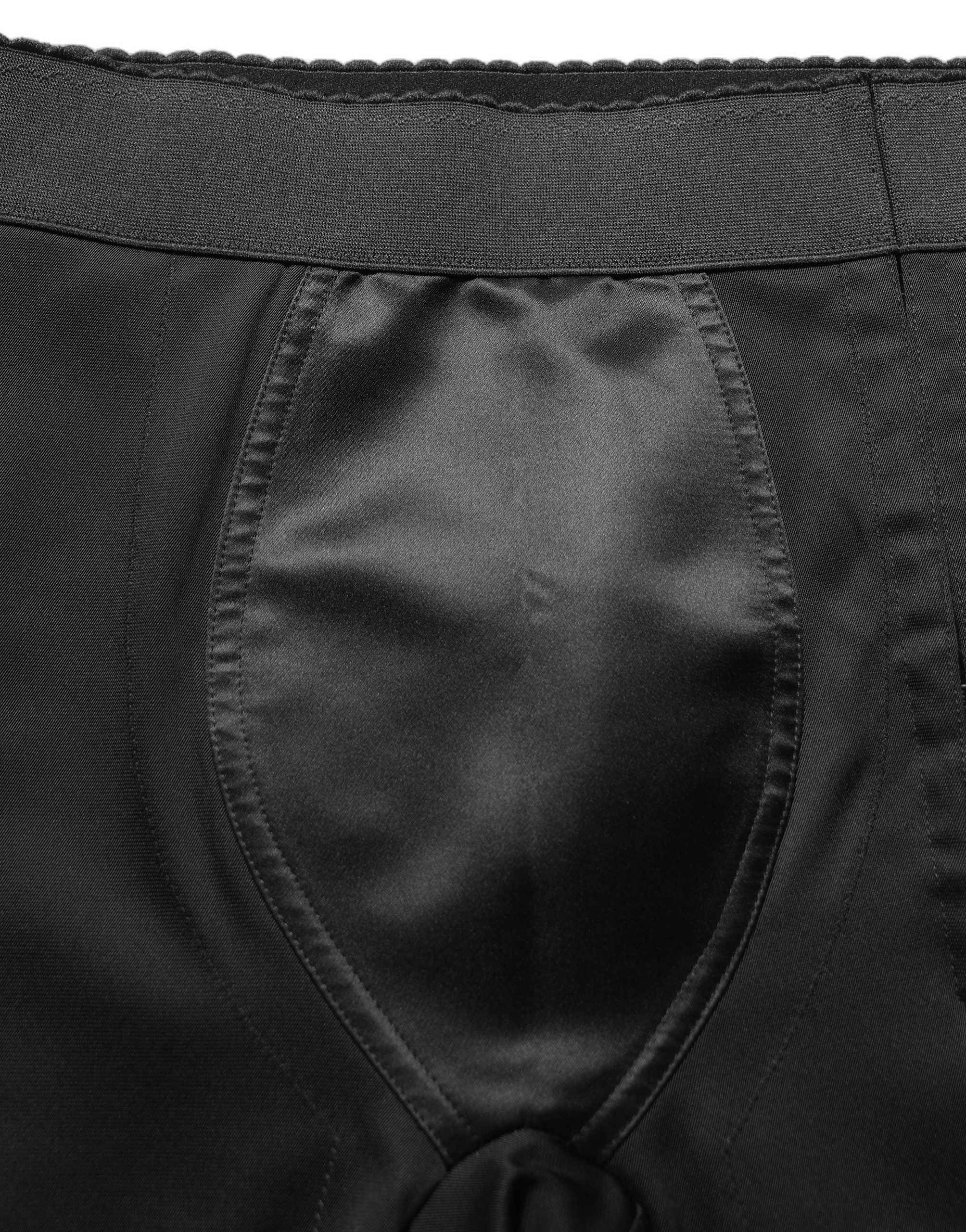 Dolce & Gabbana Black Nylon HighWaist Elastic Waistband Shorts