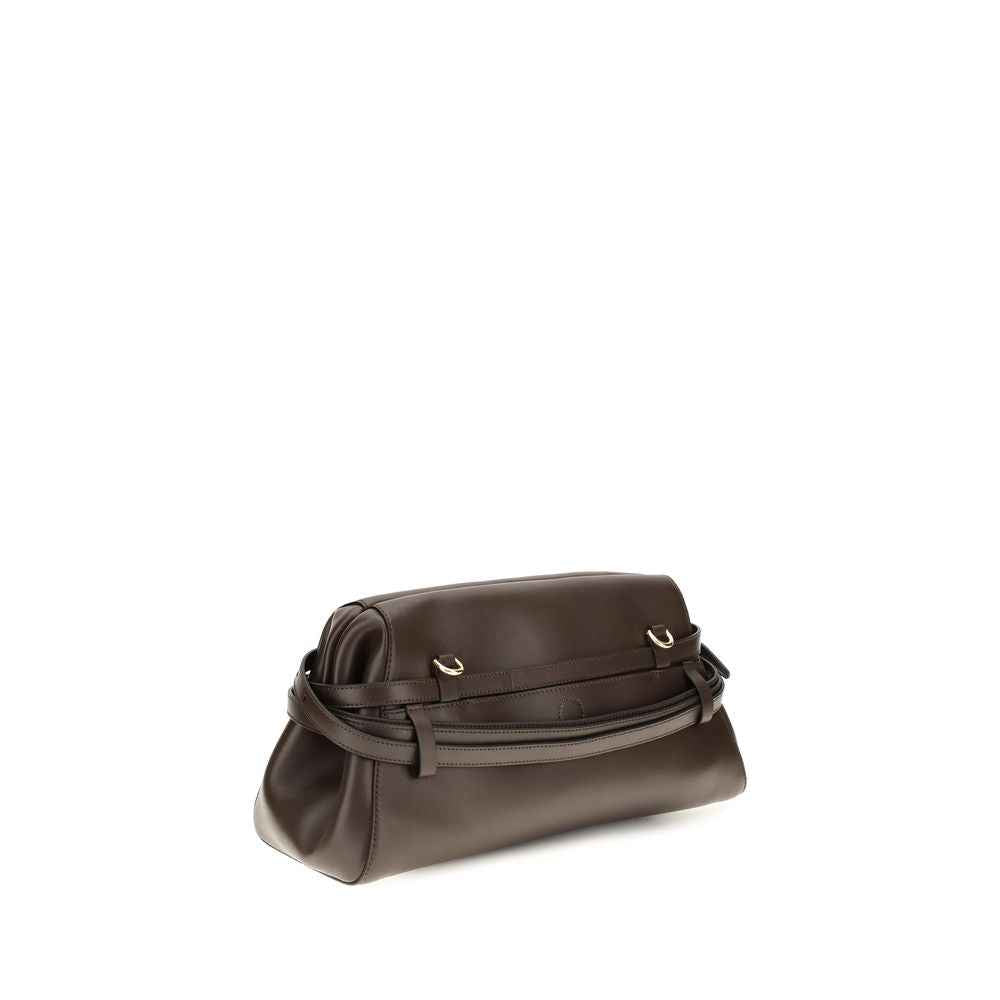 Moschino Brown Goatskin Shoulder Bag