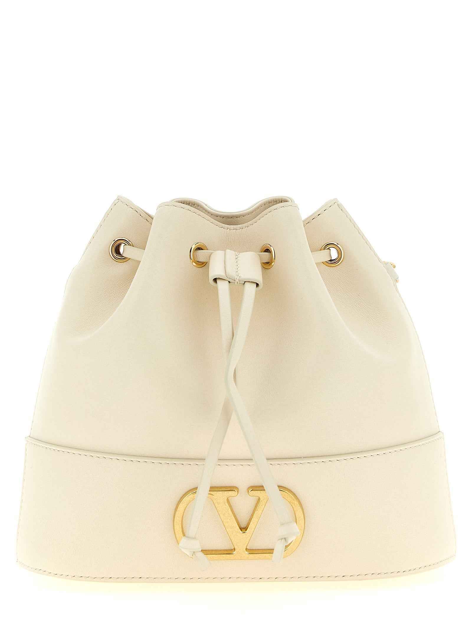 Valentino Garavani White Lamb Leather Crossbody Bag
